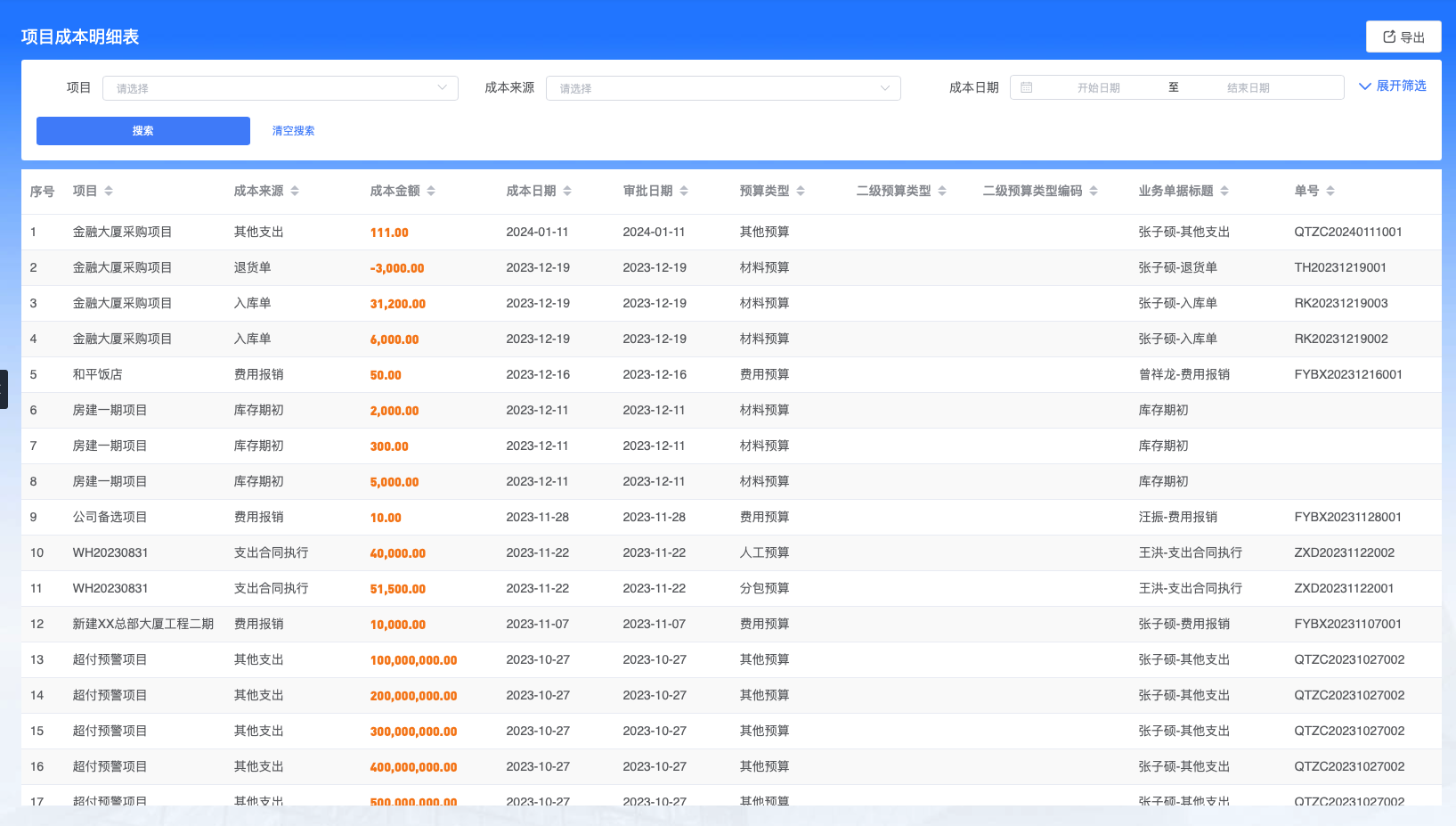 機(jī)電安裝項目材料管理系統(tǒng)